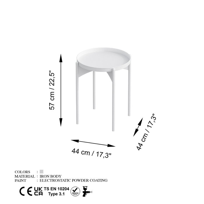 Hanah Home Mesa de Centro Shb-002-C Blanca